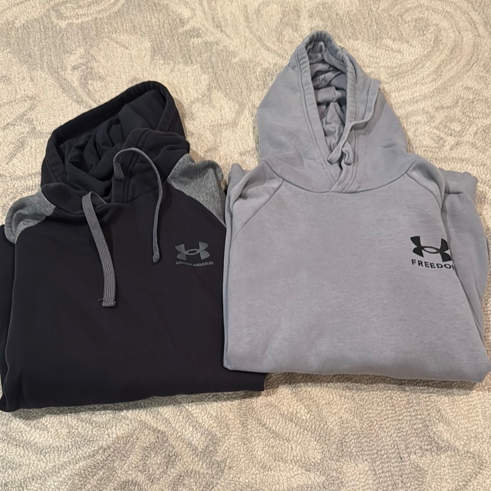 Under Armour Men's Black and Gray Sweater
